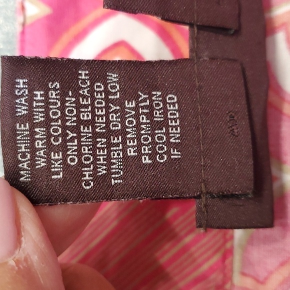 DANA BUCHMAN TUNIC TOP. Pinkand peach size XS. Long sleeves. - Picture 8 of 9